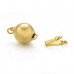 Brass metal ball clasp 6mm - Gold